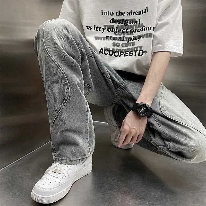 Japanese Brand × Jean Retro wide leg straight leg loose jeans Size US 30 / EU 46 - 2 Thumbnail