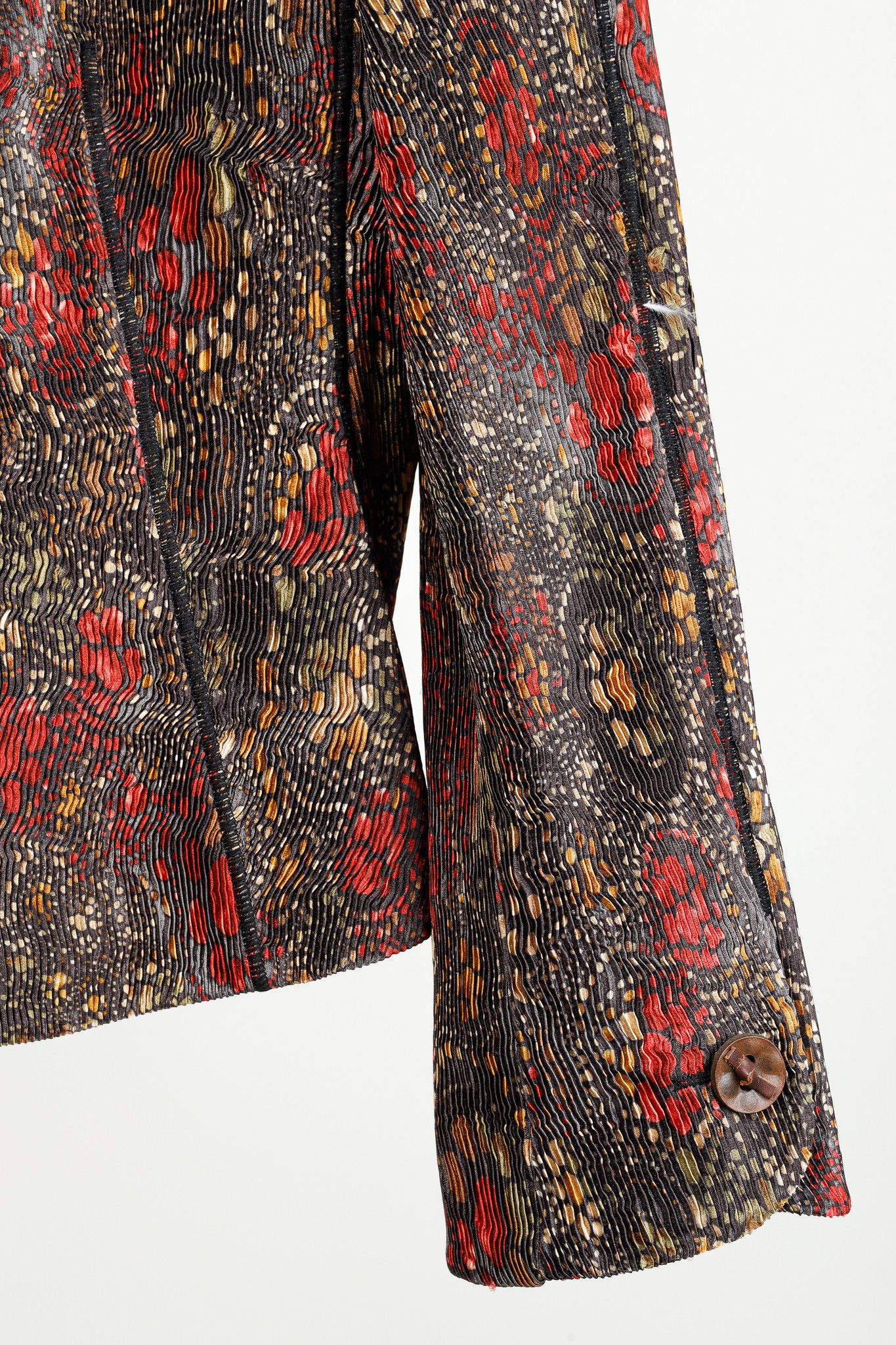 Armani Collezioni Armani Collezioni Vintage F/W 2005 Floral, Pleated Blazer Size L / US 10 / IT 46 - 6 Thumbnail