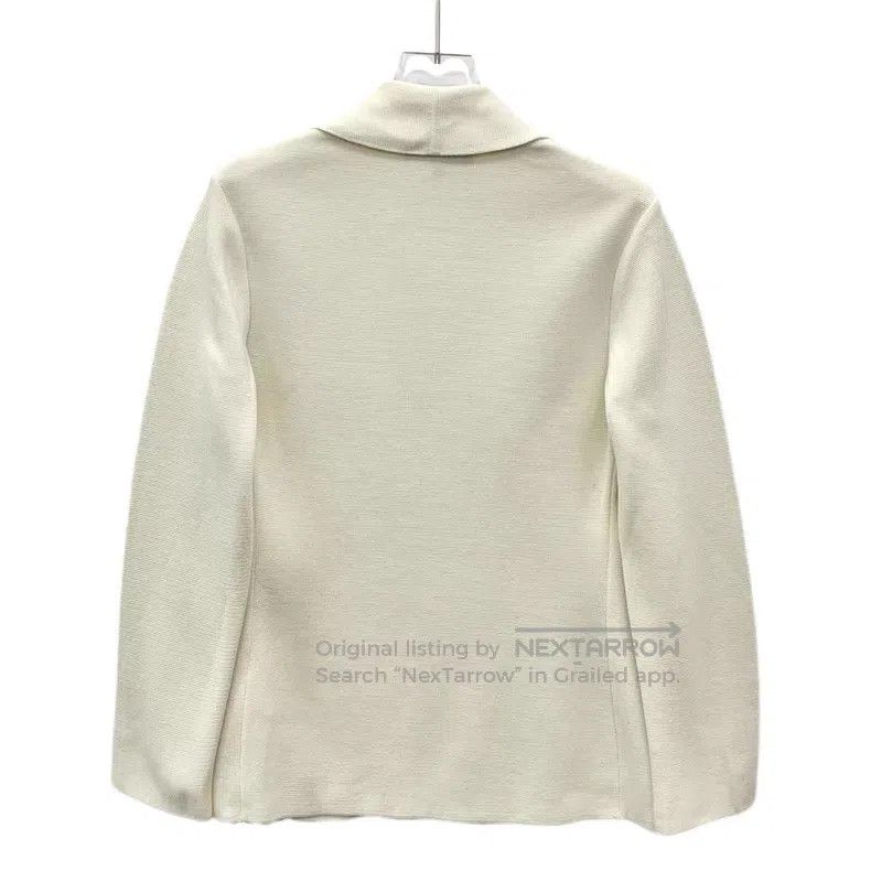 Loro Piana Loro Piana Beige silk collar long sleeve knit cardigan Size XS / US 0-2 / IT 36-38 - 2 Thumbnail