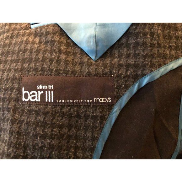 Bar III Bariii men's charcoal sport coat jacket blazer size: 42 R Size 42R - 7 Thumbnail