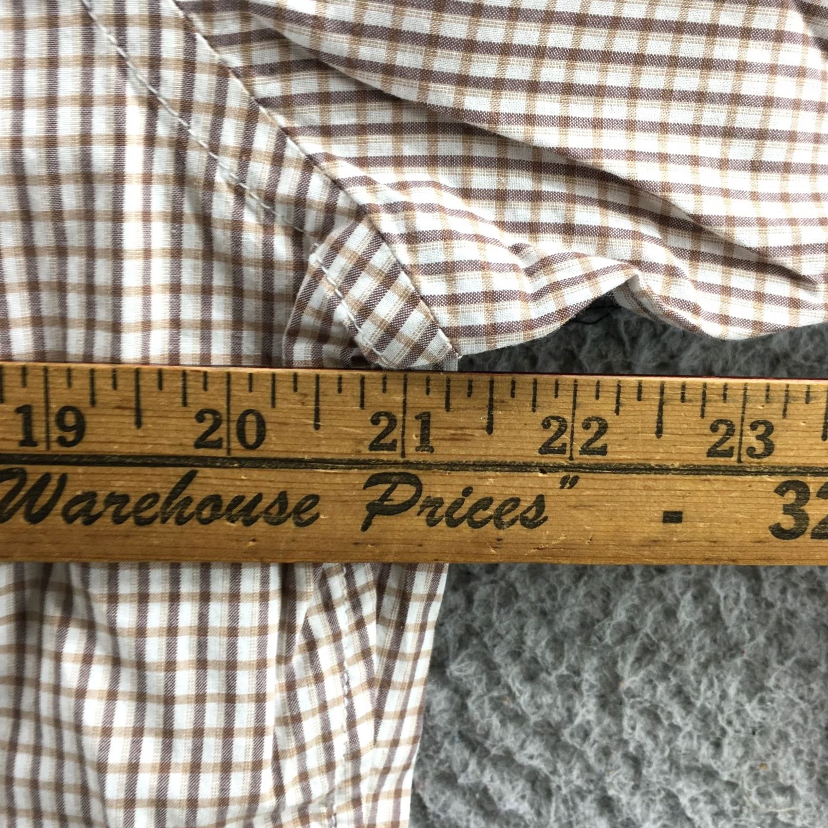 American Eagle Outfitters American Eagle Outfitters Shirt Mens Medium Brown Check Button Down Size US M / EU 48-50 / 2 - 6 Thumbnail