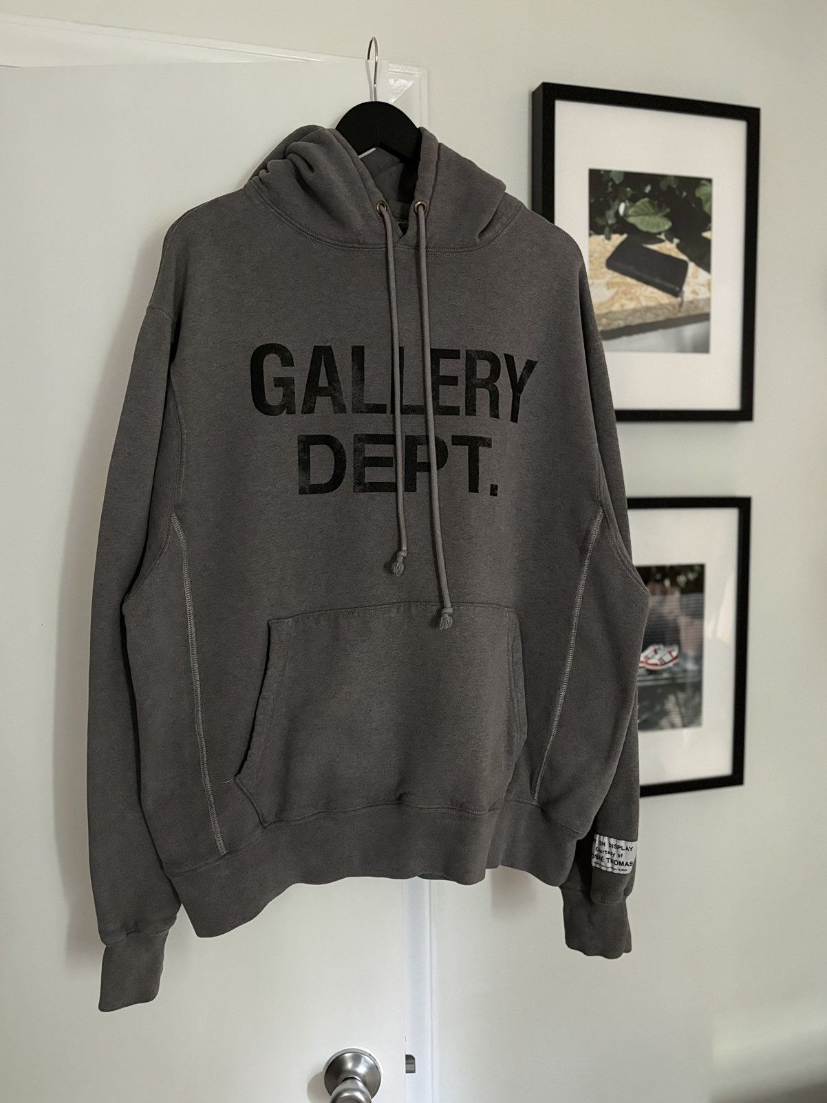image of Gallery Dept Sun Faded Logo Hoodie in Grey, Men's (Size XL)