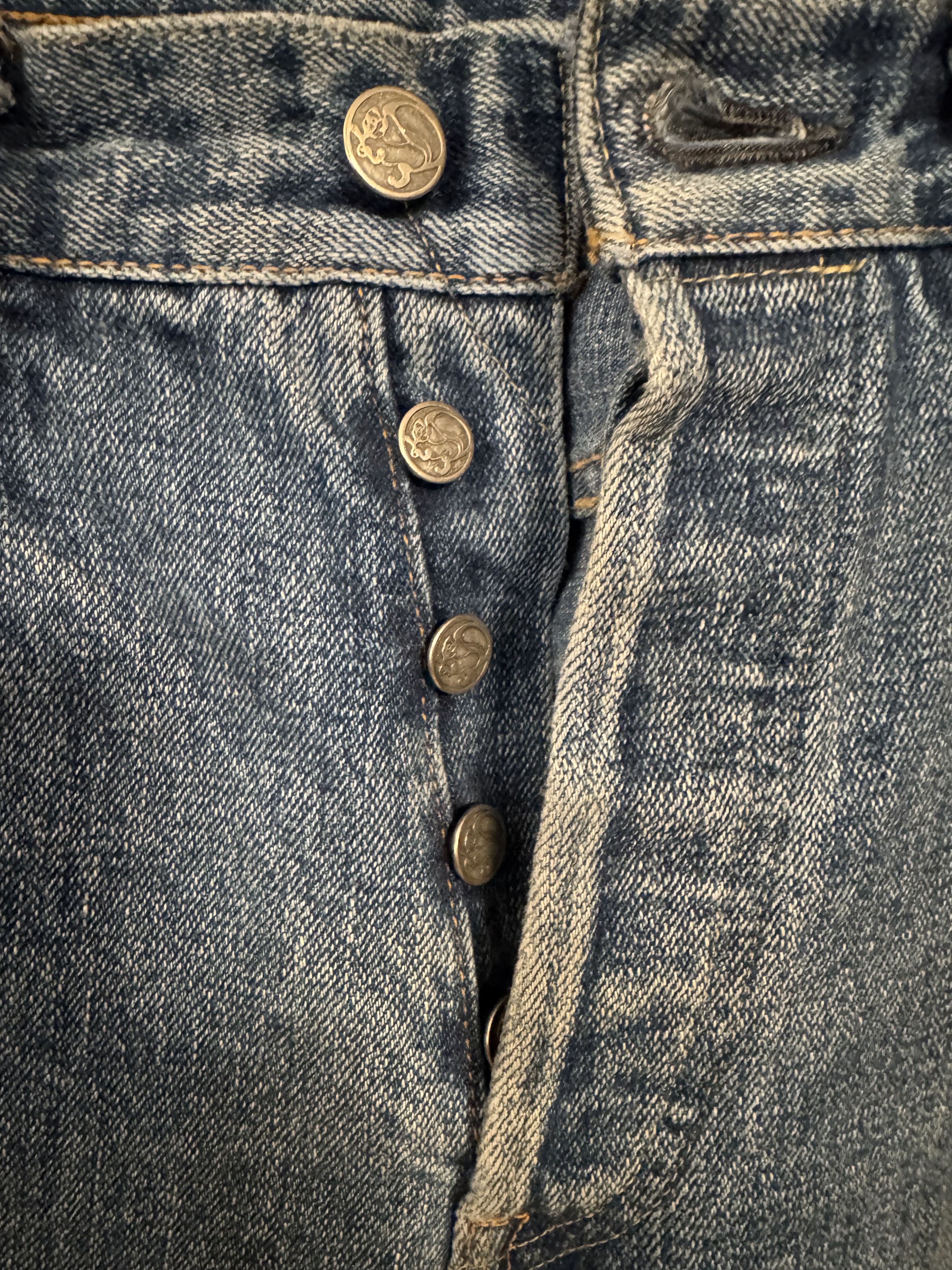 Tanuki Tanuki YUSTHT 33 Stonewash Selvedge High Rise Tapered Jeans Size US 33 - 2 Thumbnail