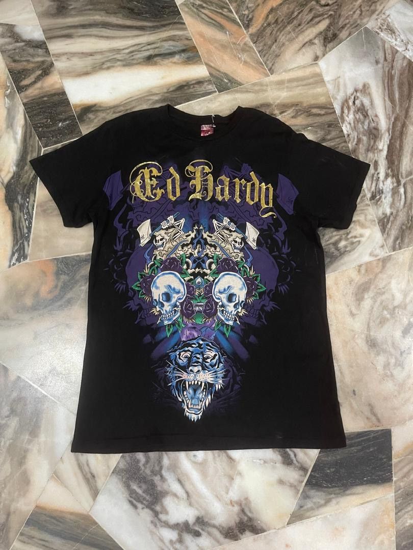 Ed Hardy Ed Hardy x Christian Audigier punk Skull gothic Tshirt Size US S / EU 44-46 / 1 - 2 Thumbnail