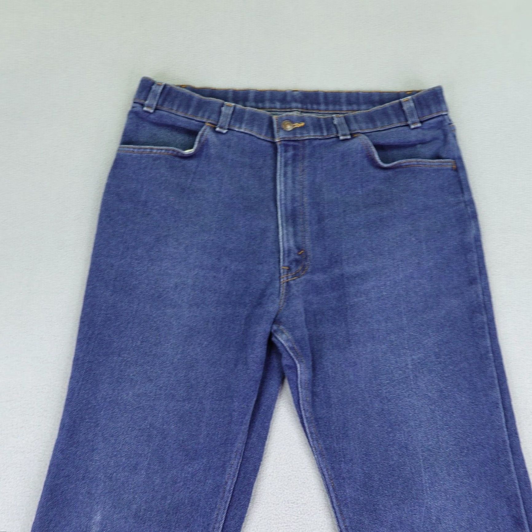 Levi's VINTAGE Levi's Jeans Mens 38x31 Blue Denim Bootcut Dark Wash 80s Pants Jeans Mens Bootcut 1980s Levi's Blue Denim Jeans Size US 35 - 2 Thumbnail
