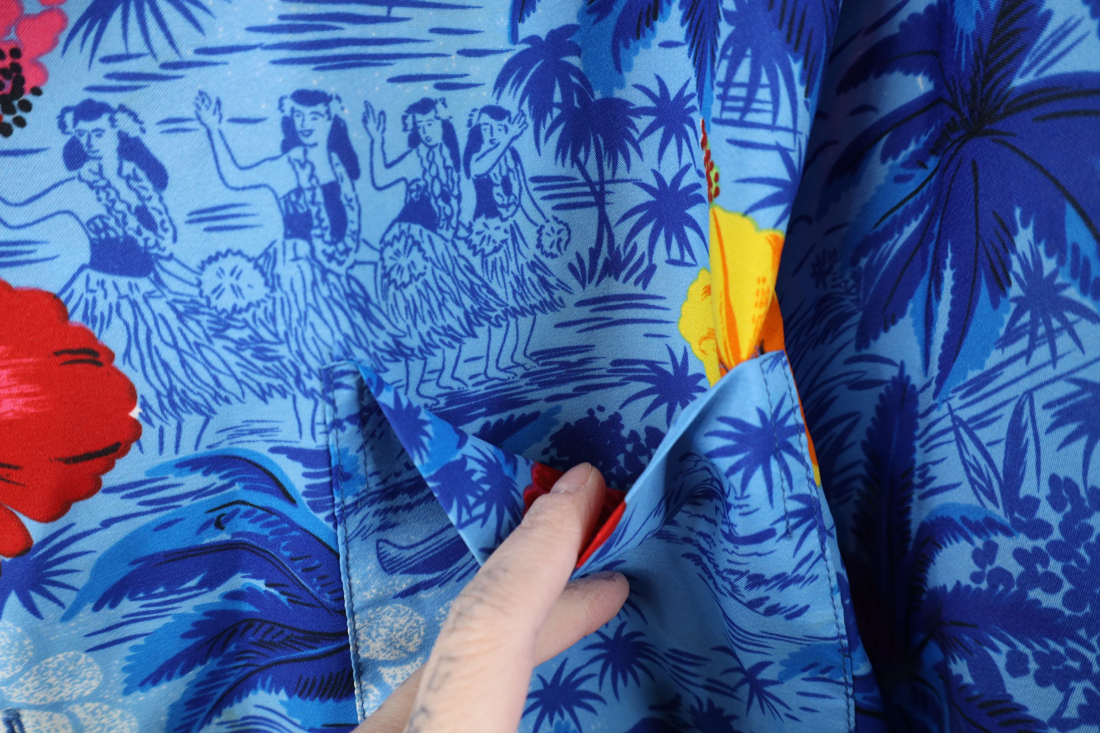 Vintage Vintage 70s Pineapple Collar Hawaiian Button Shirt USA Size US XL / EU 56 / 4 - 7 Thumbnail