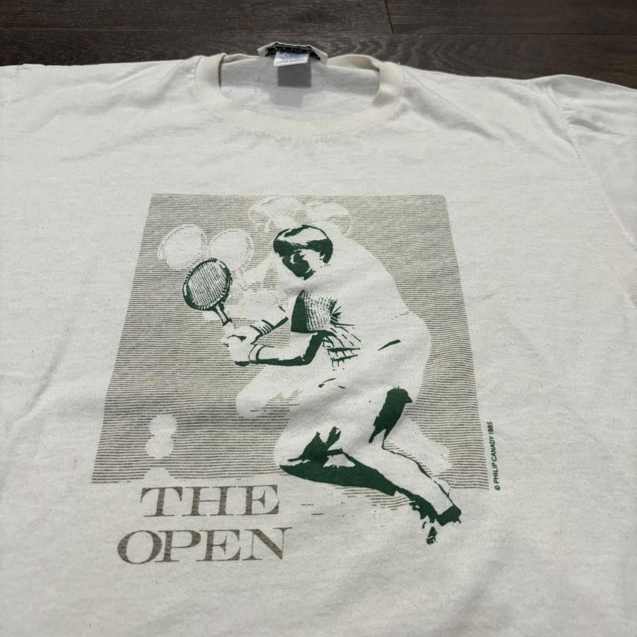 Designer vintage us open the open tennis t shirt 1985 Size US L / EU 52-54 / 3 - 2 Thumbnail