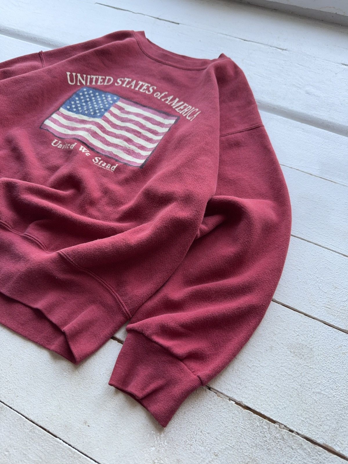 Vintage Vintage 90s USA 🇺🇸 United We Stand Patriot Sweatshirt Size US L / EU 52-54 / 3 - 3 Thumbnail
