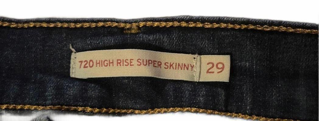 Levi's Levi's 720 High Rise Super Skinny Jeans - Size 29 Size 29" - 3 Thumbnail