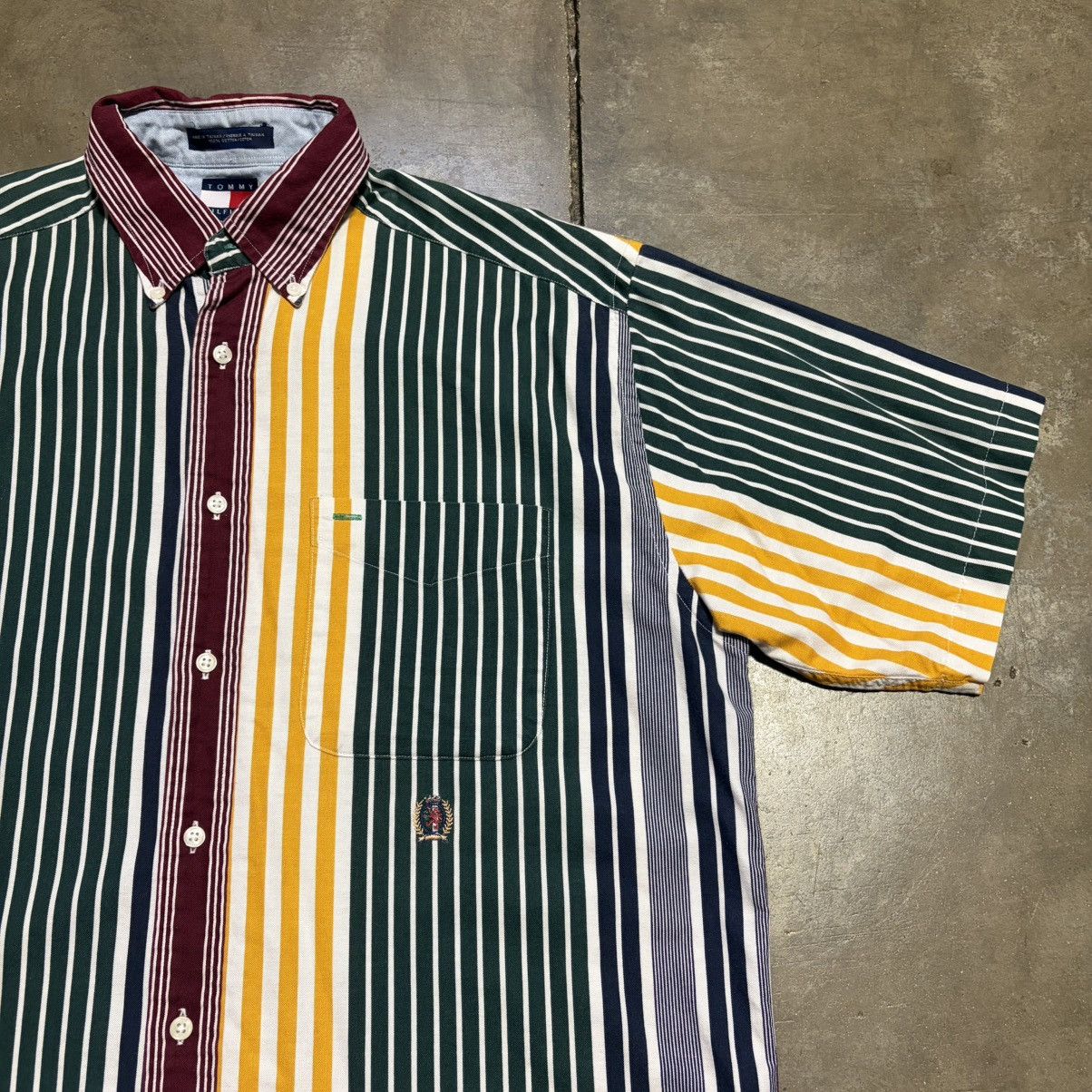 Tommy Hilfiger Vintage Tommy Hilfiger Striped Button Up Shirt Short Sleeve Size US M / EU 48-50 / 2 - 4 Thumbnail