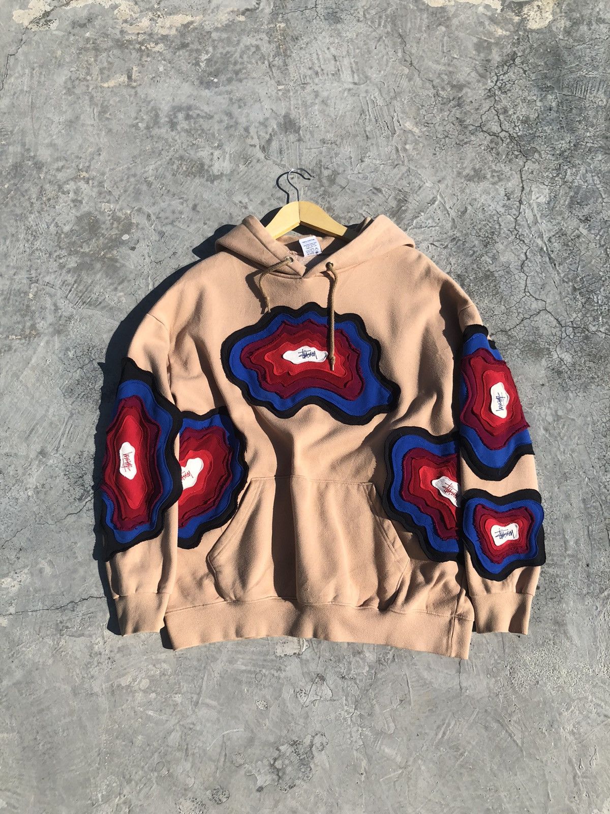 Designer × Japanese Brand × Vintage REWORKED STUSSY PSYCHEDELIC HOODIE Size US L / EU 52-54 / 3 - 2 Thumbnail