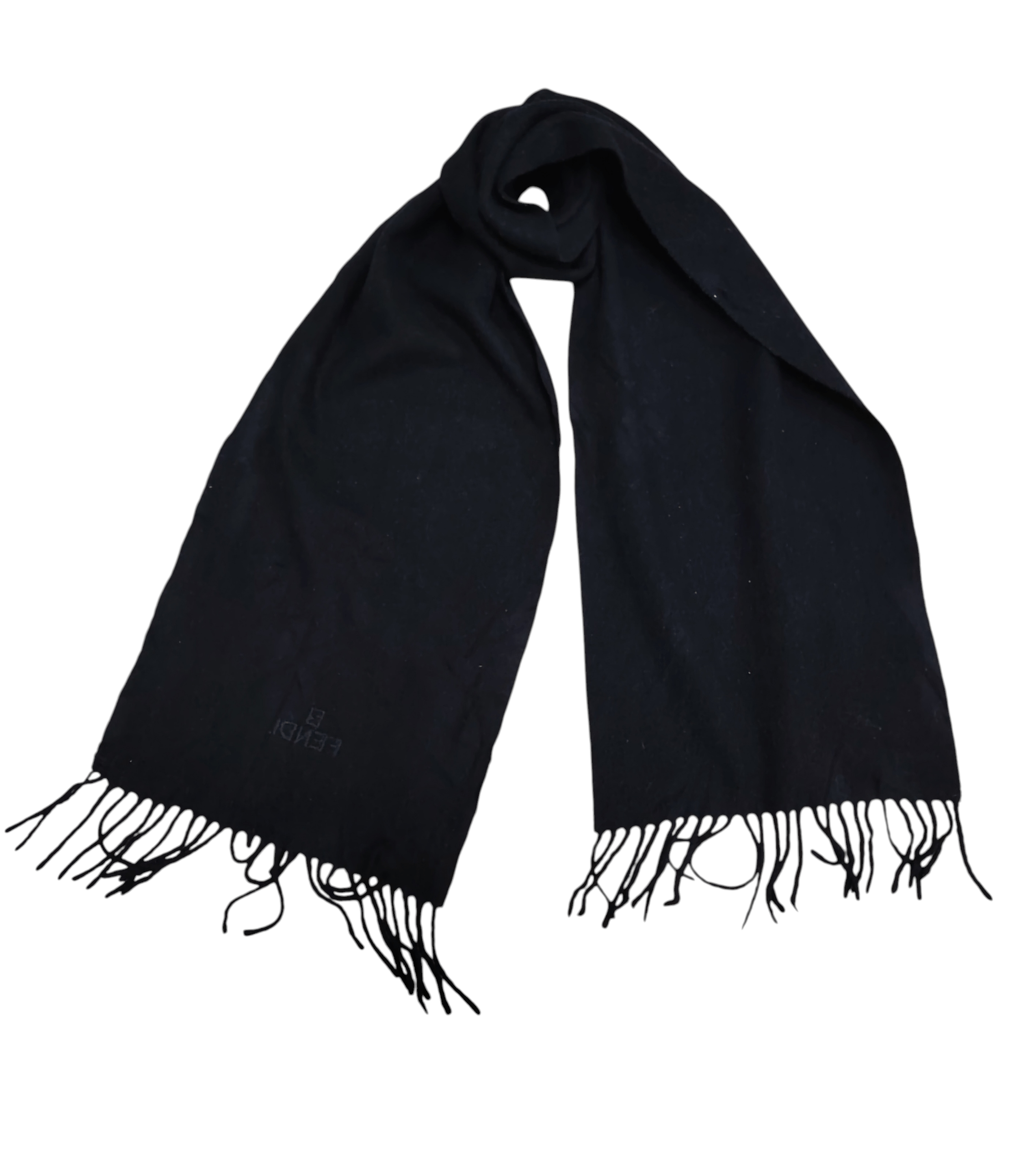 Fendi Fendi Muffler Scarf Wool Black Scarves Size ONE SIZE - 1 Thumbnail
