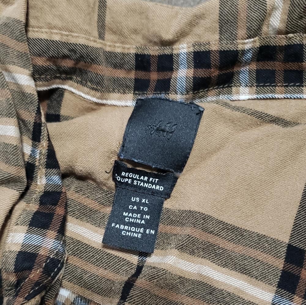 H&M Light Chocolate Black H&M Plaid Button Down Size XL / US 12-14 / IT 48-50 - 3 Thumbnail