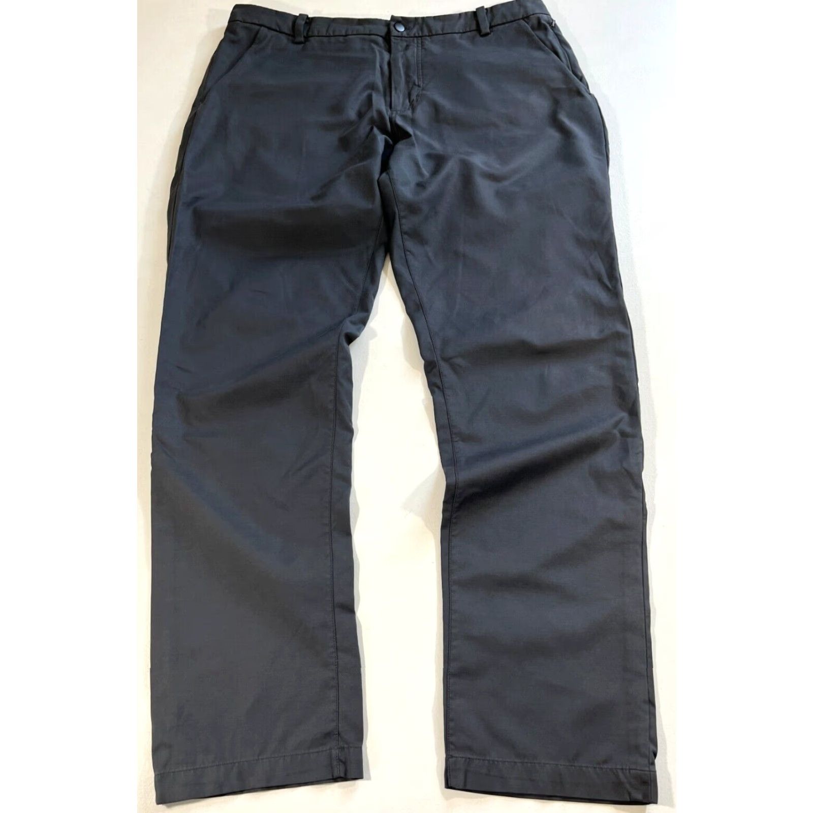 Lululemon VINTAGE Mens Lululemon Commission Pants Gray 36x32.5 Knit Chino Flat Front Regular Straight 90s City Preppy Mens Size US 36 / EU 52 - 3 Thumbnail