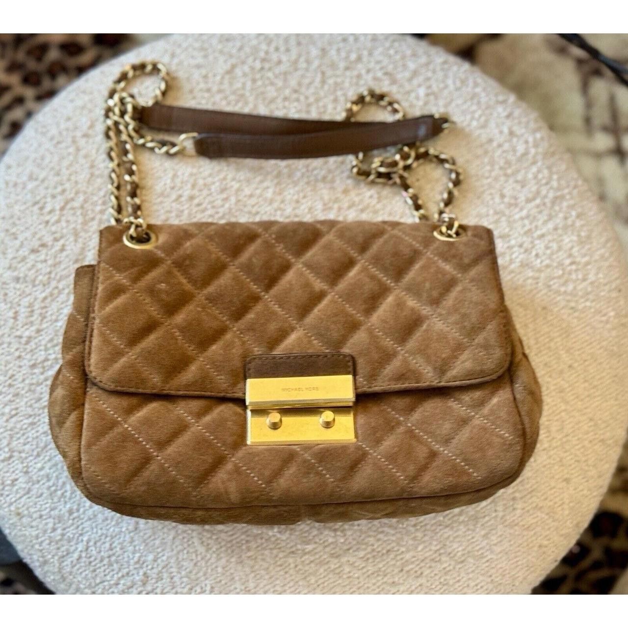 Designer Women's Brown and Gold Bag Size ONE SIZE - 5 Thumbnail