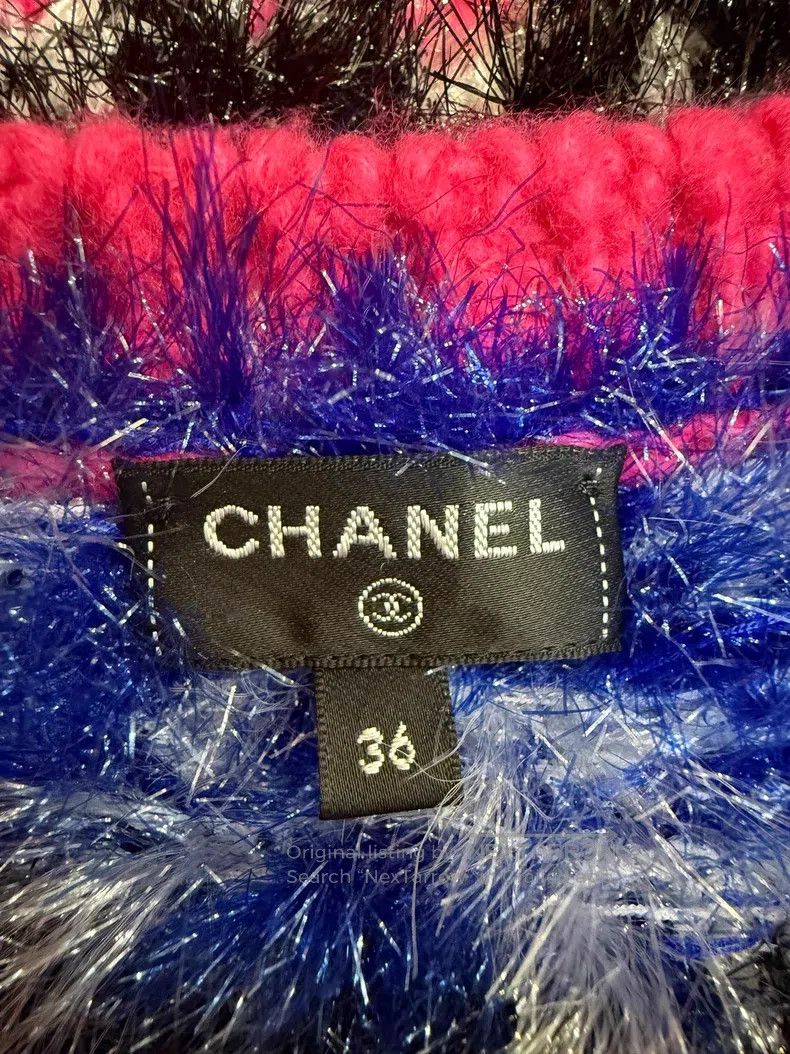 Chanel Chanel 21K autumn and winter pink bright line knitted swea Size XS / US 0-2 / IT 36-38 - 5 Thumbnail