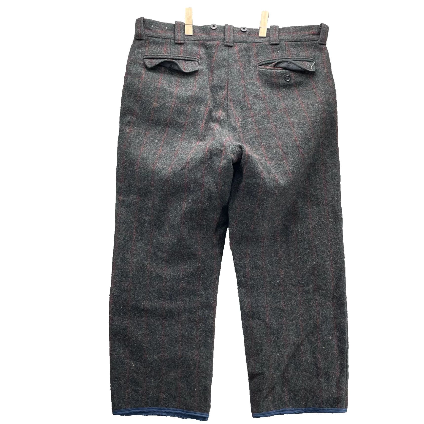 Vintage VINTAGE Woolrich Pants Mens 38x26 Gray Red Outdoor Workwear Hunting USA Woolrich Pants Mens 38x26 Grey Red Outdoor Workwear Hunting Size US 38 / EU 54 - 2 Thumbnail