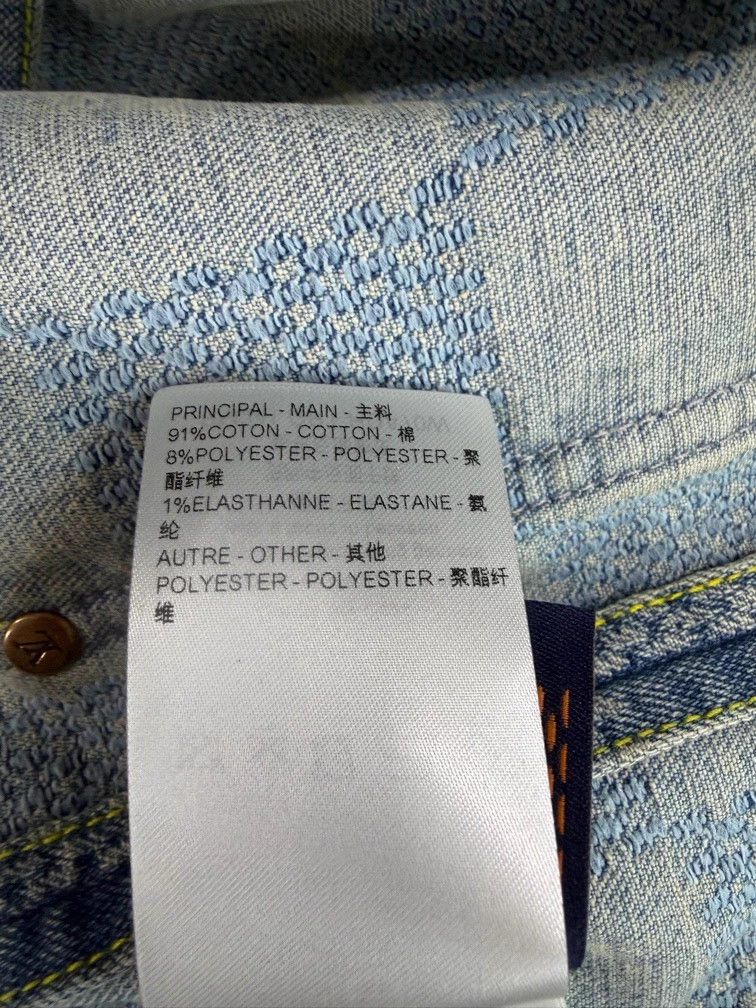 Louis Vuitton LV Pharrell Allover Logo Damier Denim Crewneck Jacket Size US S / EU 44-46 / 1 - 7 Thumbnail