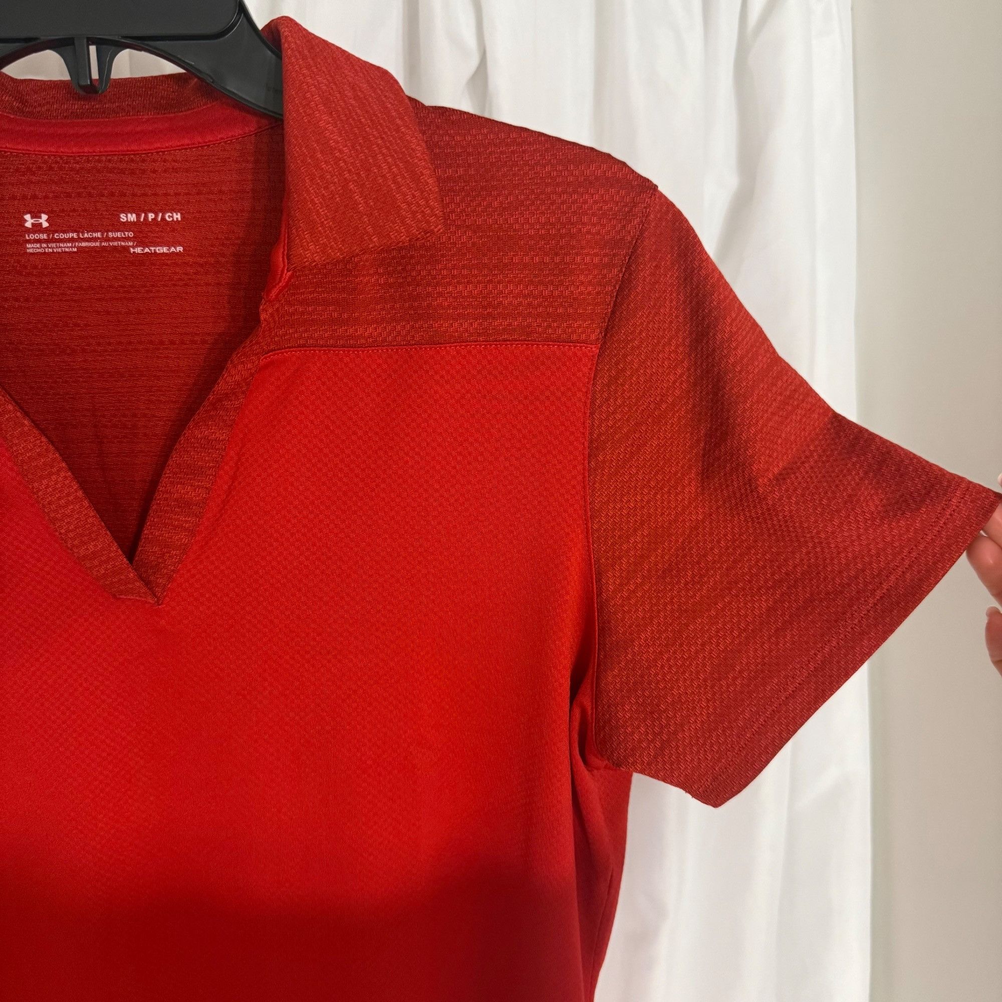 Under Armour Under Armour Womens Red HeatGear Activewear Polo Shirt S Gol Size S / US 4 / IT 40 - 2 Thumbnail
