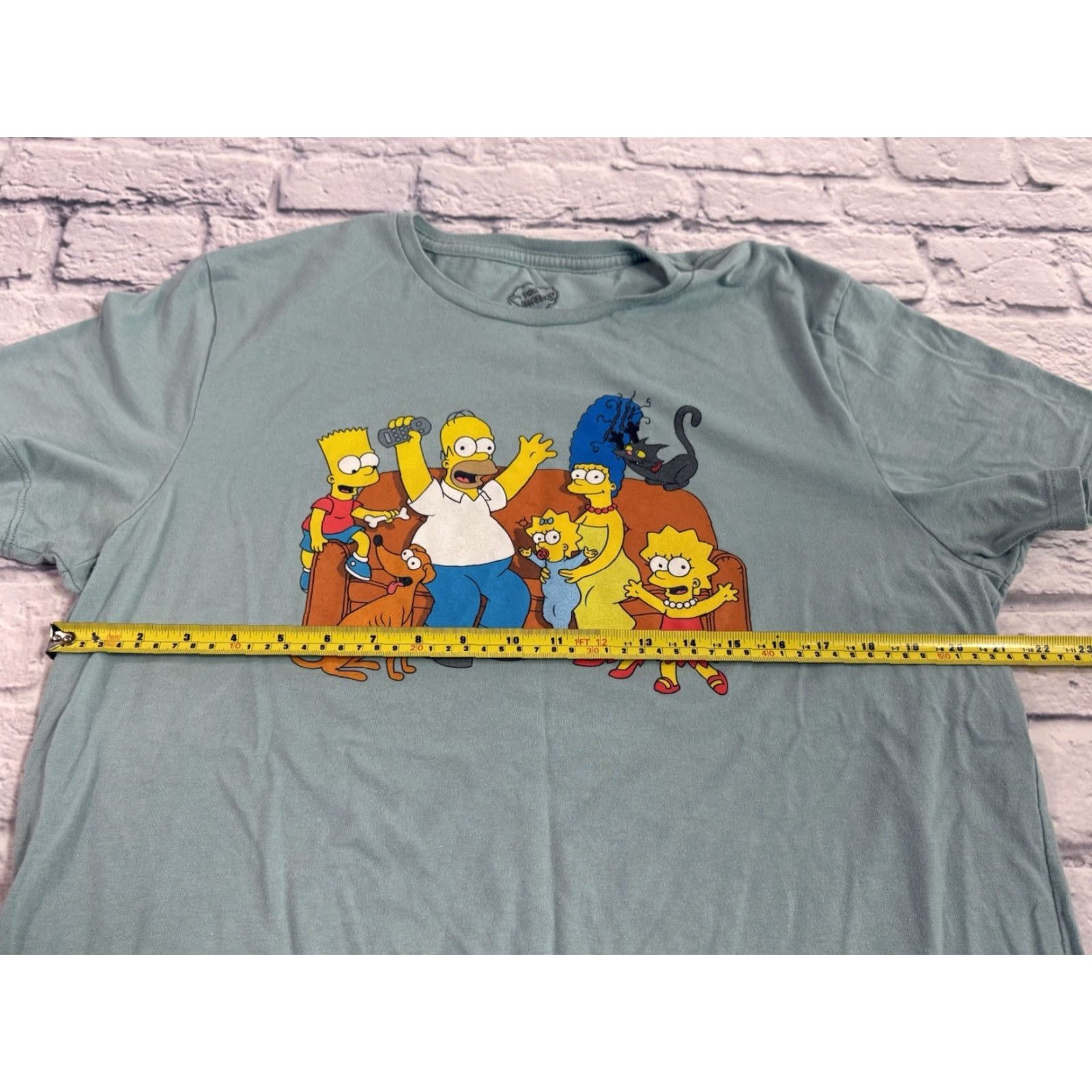 Vintage The Simpsons T-Shirt Men XL The Simpsons Sitting on the Couch Intro Blue Crewneck Short Sleeve Funny Size US XL / EU 56 / 4 - 5 Thumbnail