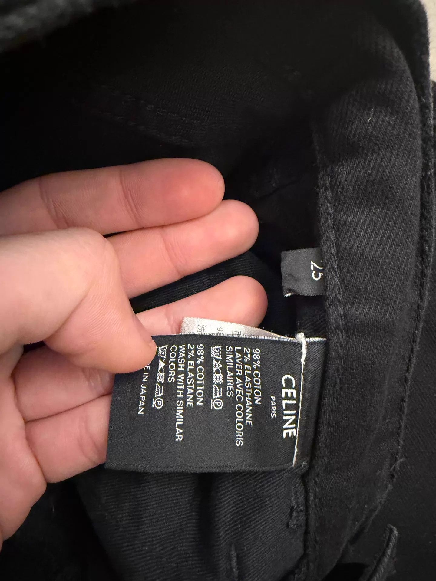 Celine Celine by Hedi Slimane Black Jeans 25 Mint Condition Size 25" / US 0 / IT 36 - 6 Thumbnail