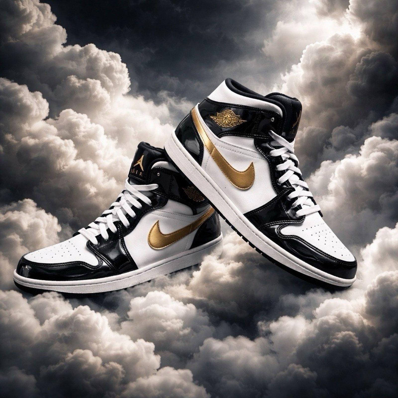 Nike Nike Air Jordan 1 Mid SE Patent Leather Men Sz 13 852542-007 Size US 13 / EU 46 - 1 Thumbnail
