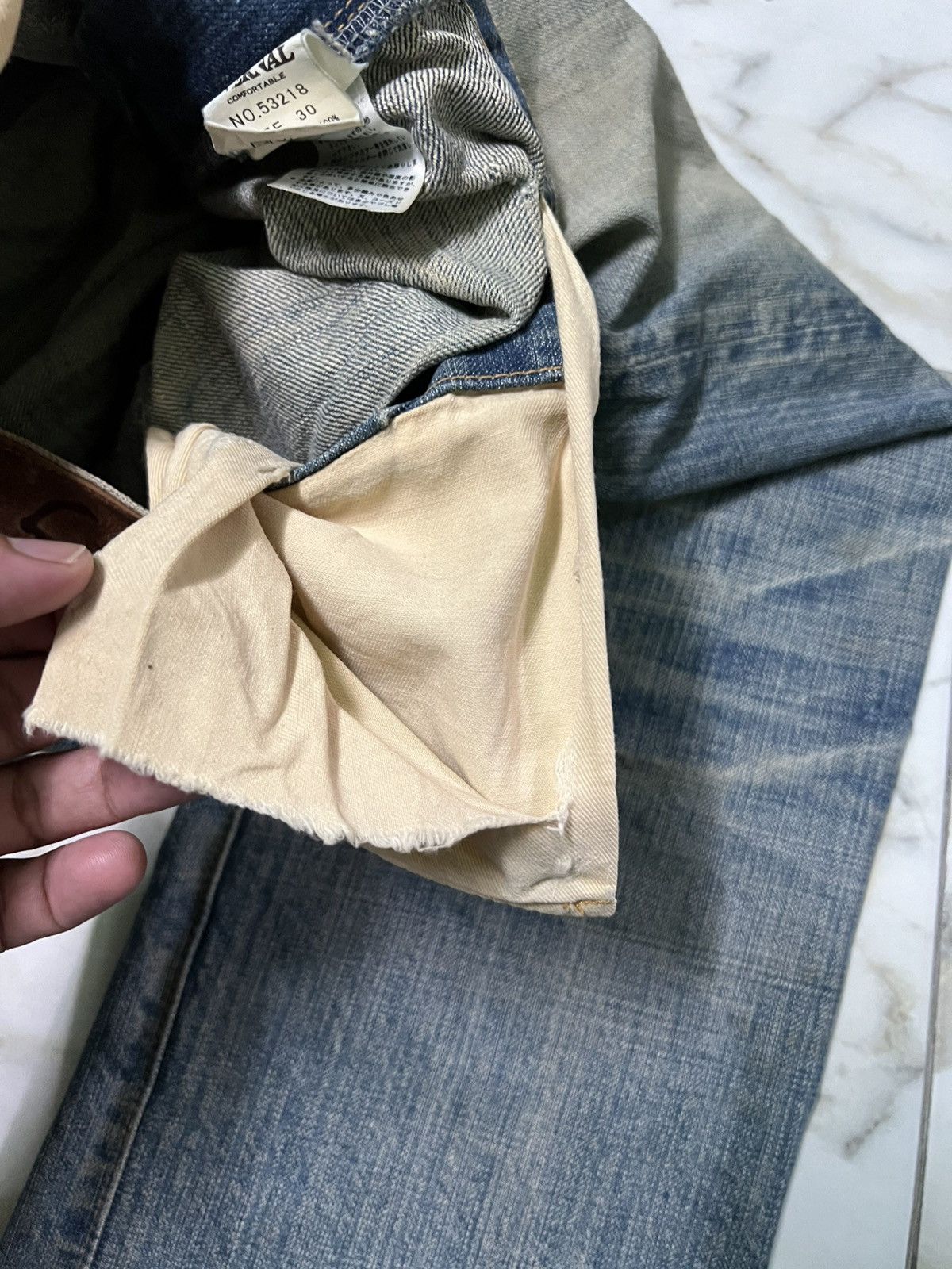 Eternal × If Six Was Nine × Le Grande Bleu (L.G.B.) 💥Vintage 90’s💥Eternal Mud Wash Distress Jeans Size US 30 / EU 46 - 19 Thumbnail