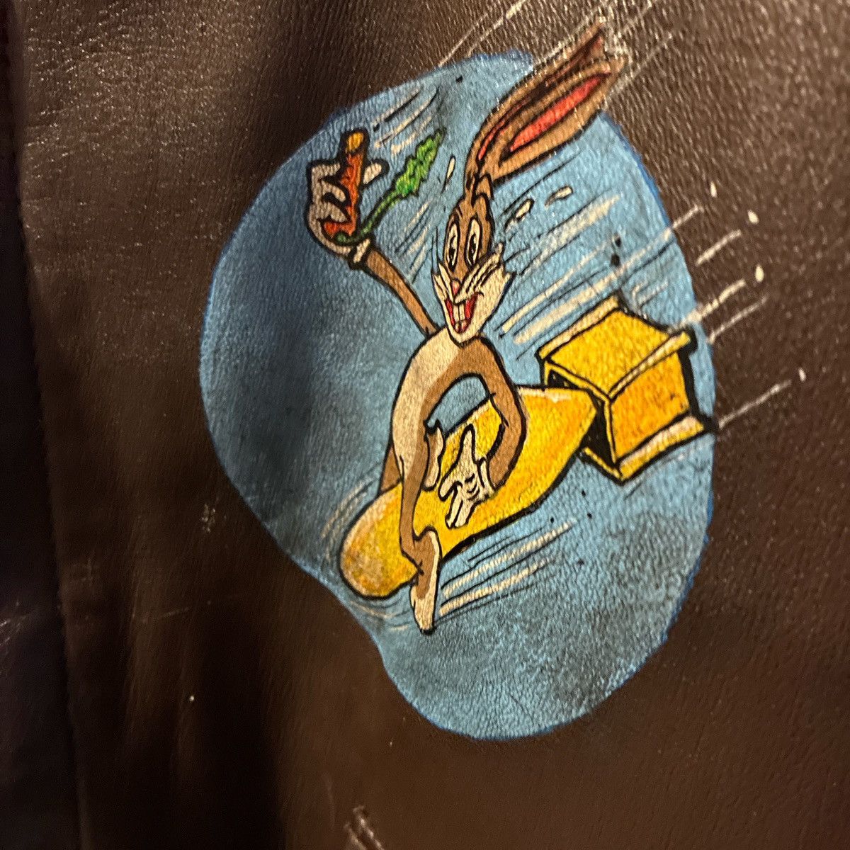 Other A-2 Flight Jacket WW2 leather hand painted Size US L / EU 52-54 / 3 - 4 Thumbnail