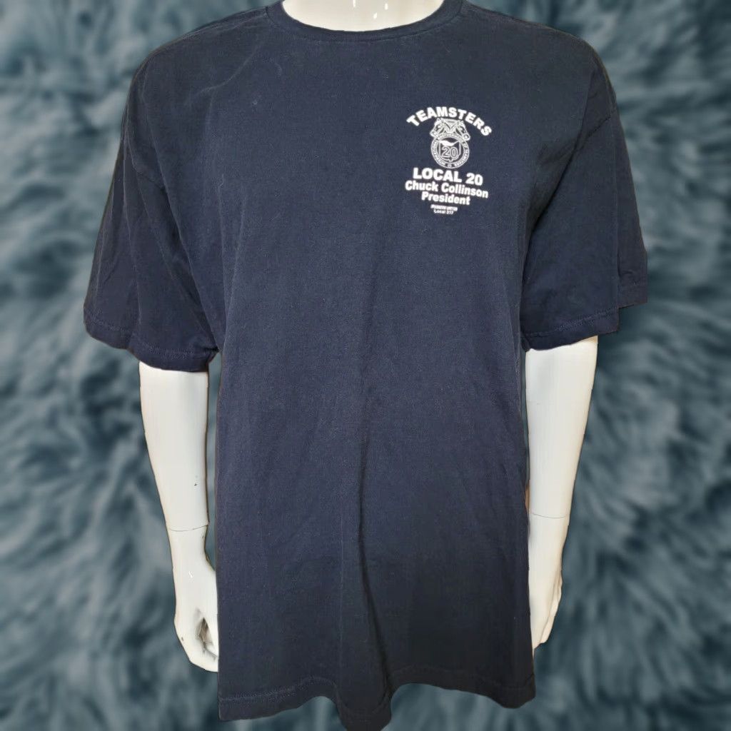 Vintage VINTAGE Teamsters Local 20 Labor Union OHIO T Shirt 2XL Bayside Black Crew Neck Short Sleeve Mens Size US XXL / EU 58 / 5 - 1 Thumbnail