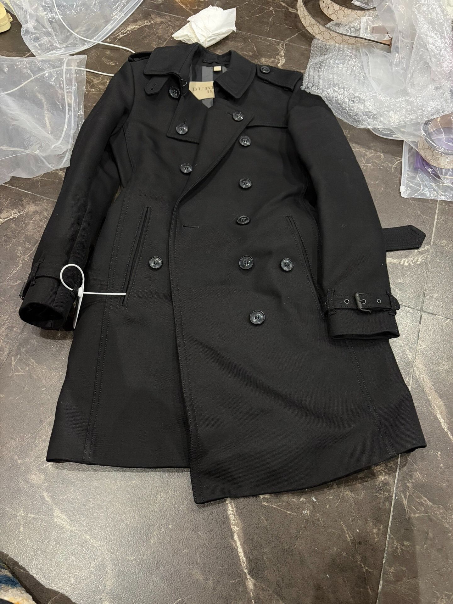 Burberry Burberry Black Trench Coat UK6 Size S / US 4 / IT 40 - 1 Thumbnail