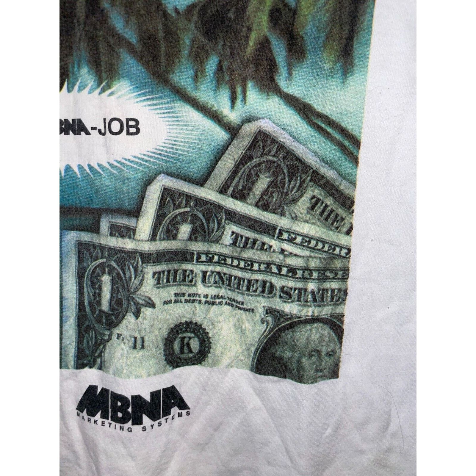 Delta Vintage Money Shirt MBNA Sensational Summer Tour Dollar XL Size US XL / EU 56 / 4 - 8 Thumbnail