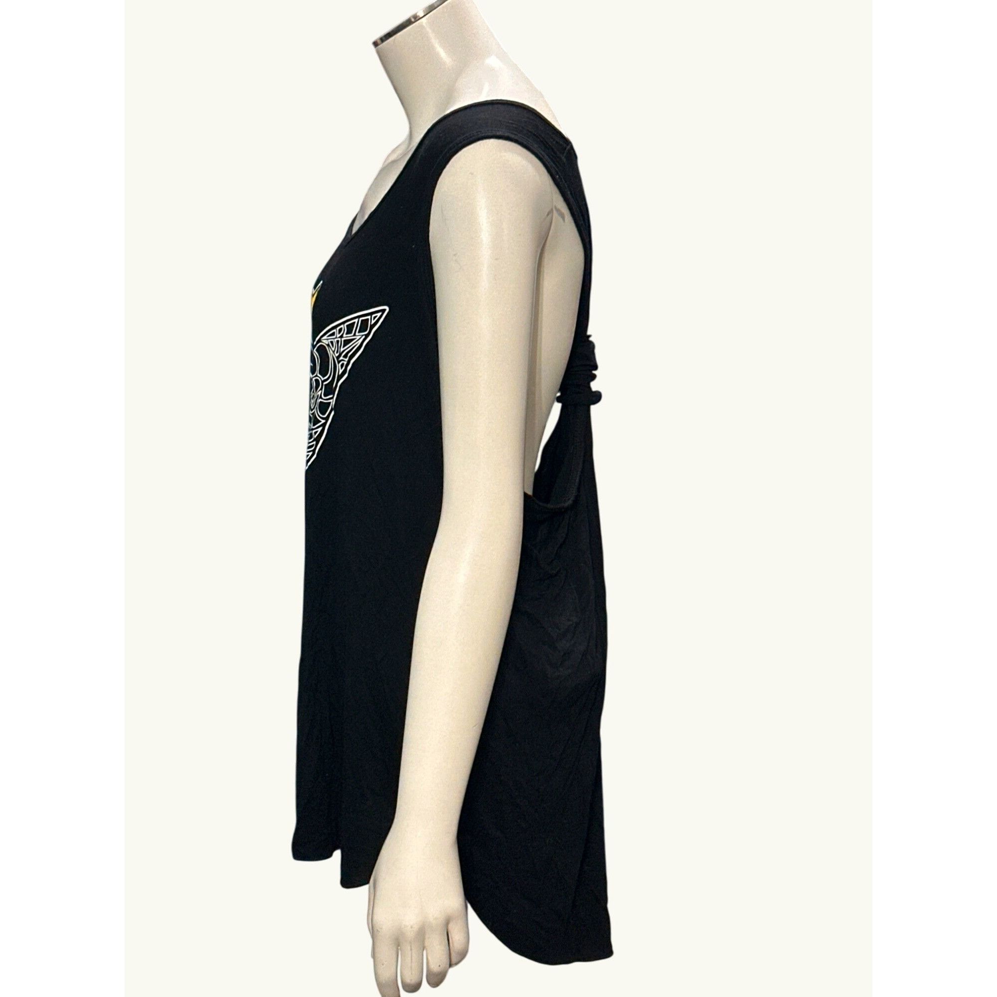 Other CCC Tattooed Tinker Bell Black Back Tank Top With Racerback Size L / US 10 / IT 46 - 2 Thumbnail