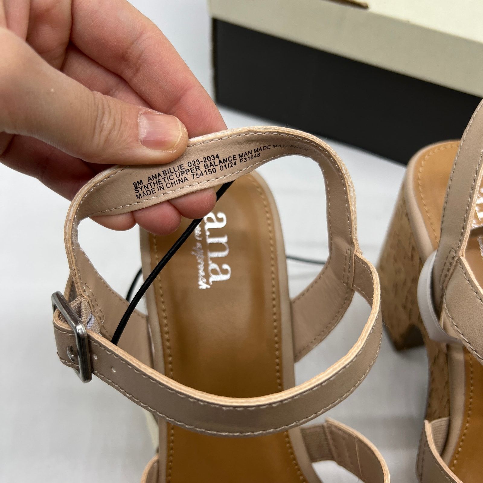 Other a.n.a Womens Billie Heeled Sandals Nude Color Size 9M Size US 9 / IT 39 - 7 Thumbnail