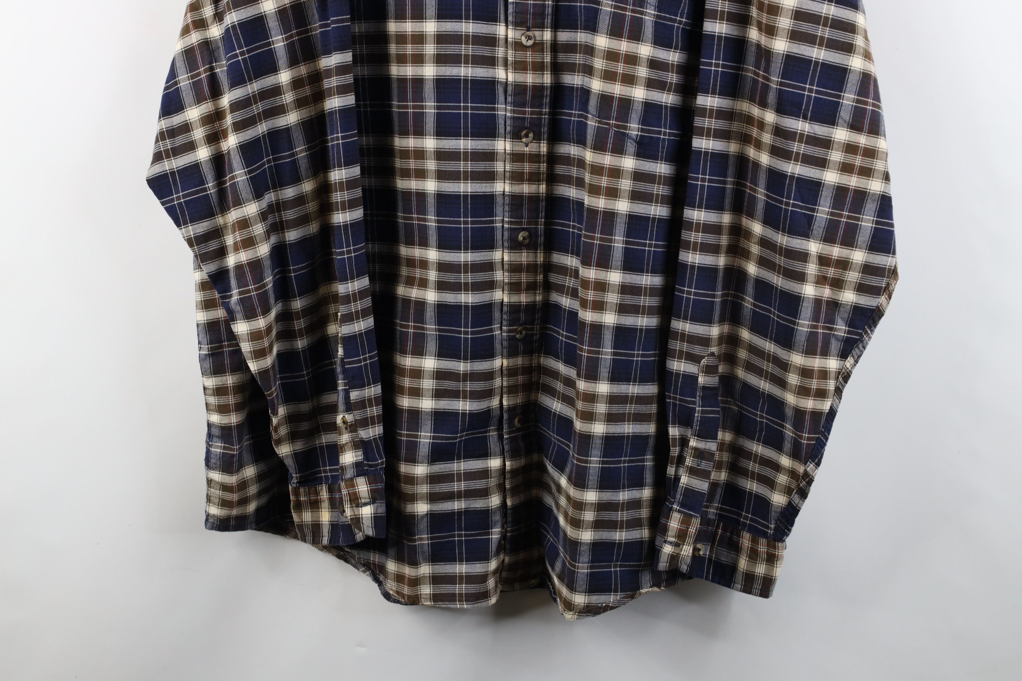 Eddie Bauer × Vintage Vintage 90s Eddie Bauer Button Down Shirt Plaid Cotton Size US XXL / EU 58 / 5 - 3 Thumbnail