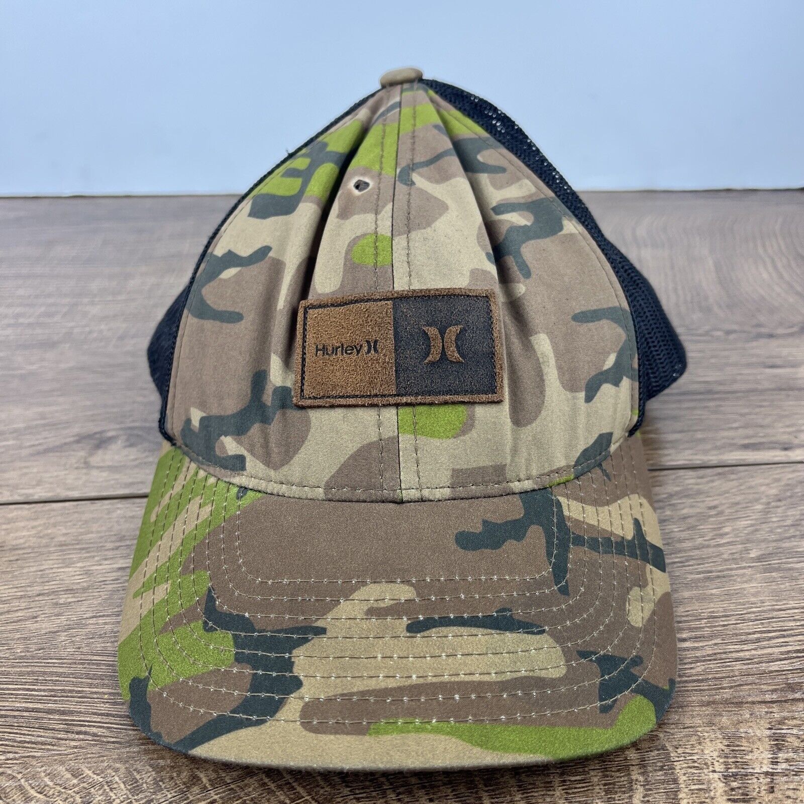 Hurley Hurley Snapback Hat Green Camo Hat Adjustable Adult Size Hat Size ONE SIZE - 2 Thumbnail