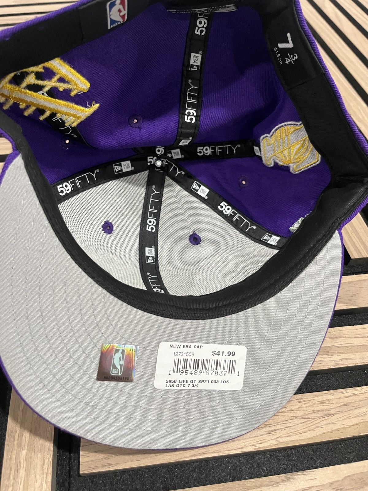 New Era Los Angeles Lakers World Champions New Era 59fifty fitted Size ONE SIZE - 3 Thumbnail
