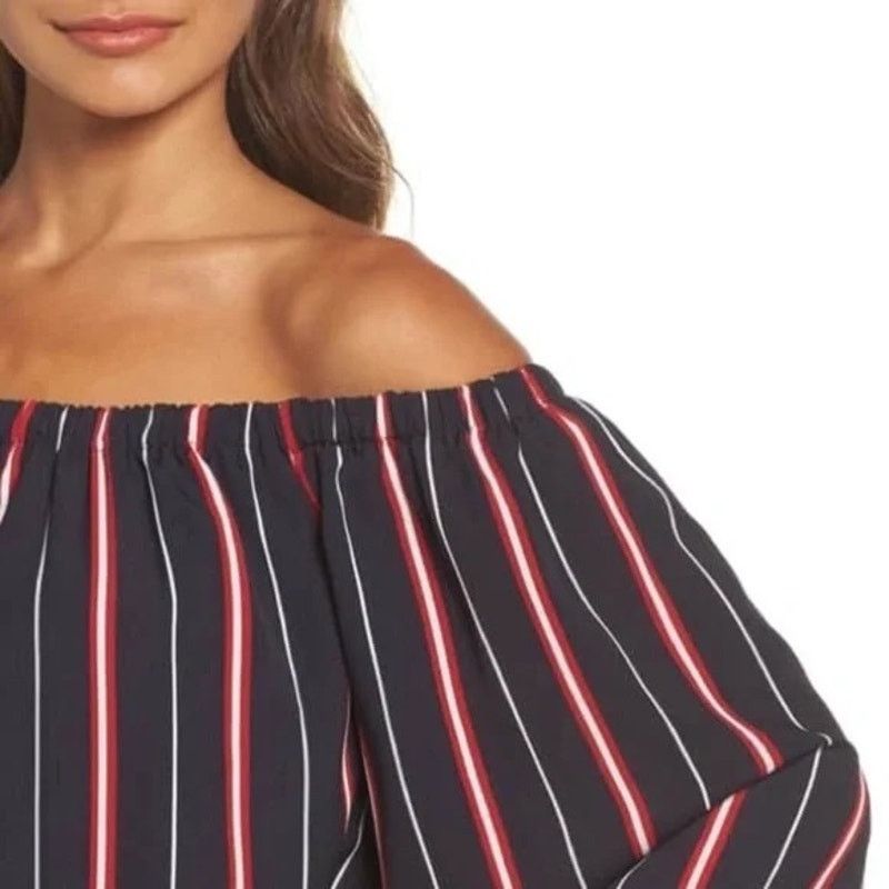 French Connection NWT FRENCH CONNECTION Hasan Striped Off The Shoulder Dress Size XS / US 0-2 / IT 36-38 - 3 Thumbnail