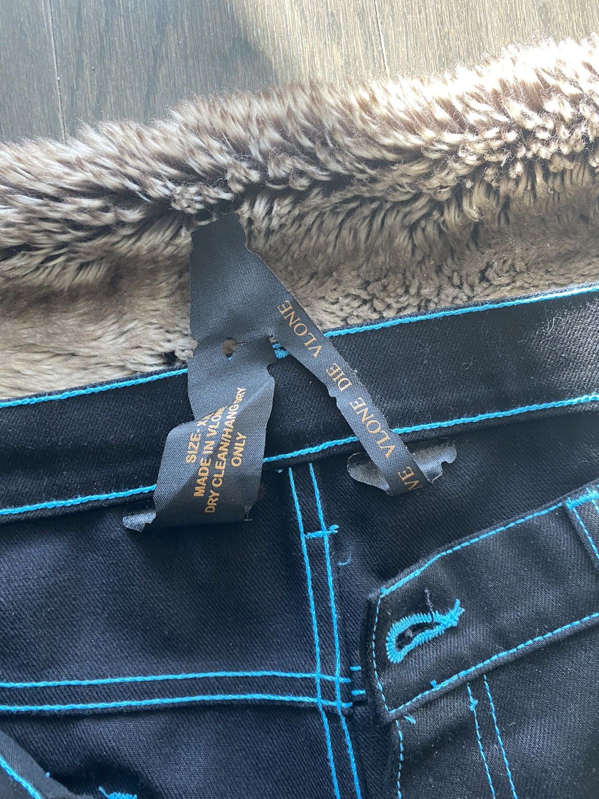 Vlone Live Vlone Die Vlone Denim Jeans XXL Black/Teal Size US 38 / EU 54 - 2 Thumbnail