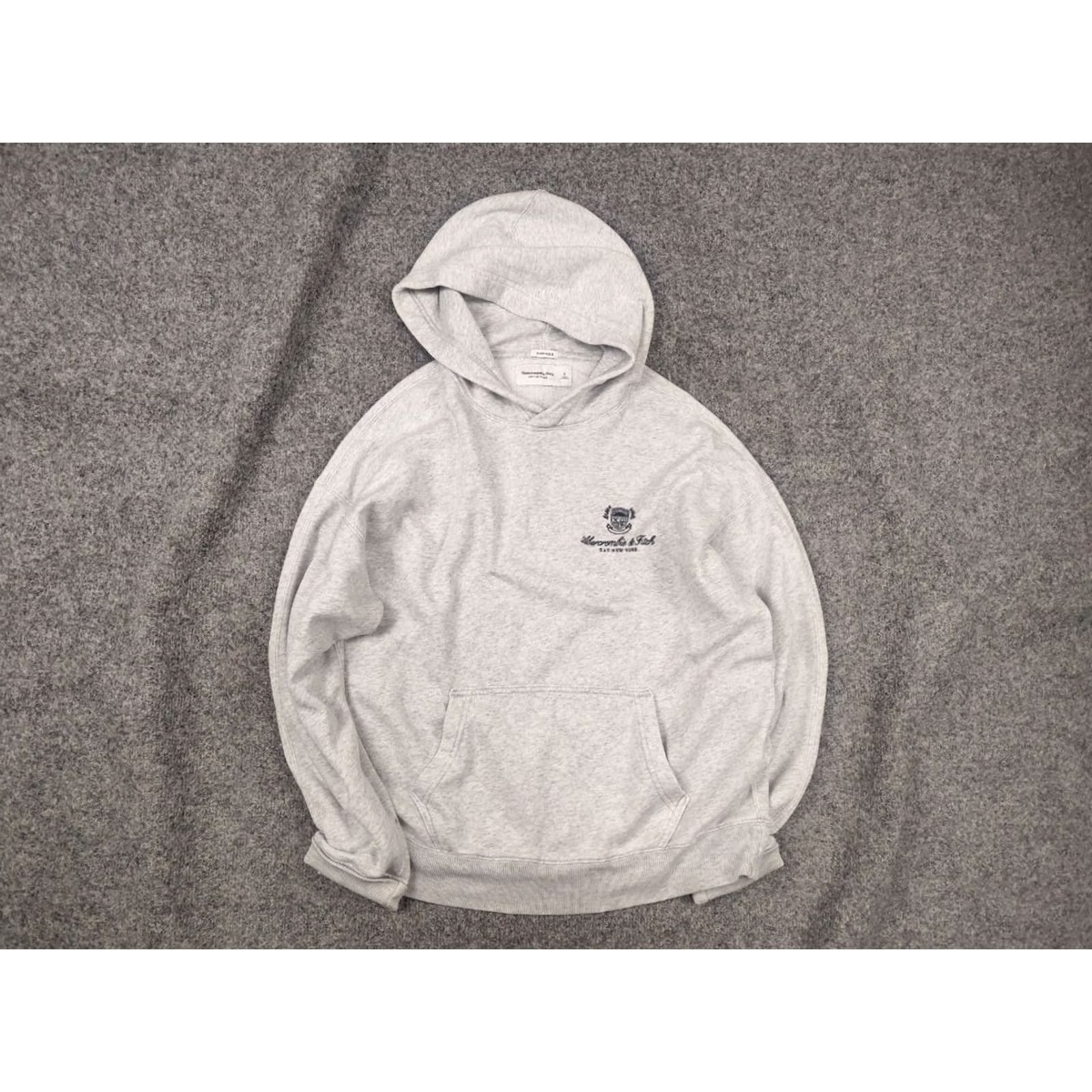 Abercrombie & Fitch Abercrombie & Fitch Logo Hoodie Gray Logo oversized soft fleece Vintage Style 90s Mens S Adult Small Size US S / EU 44-46 / 1 - 2 Thumbnail