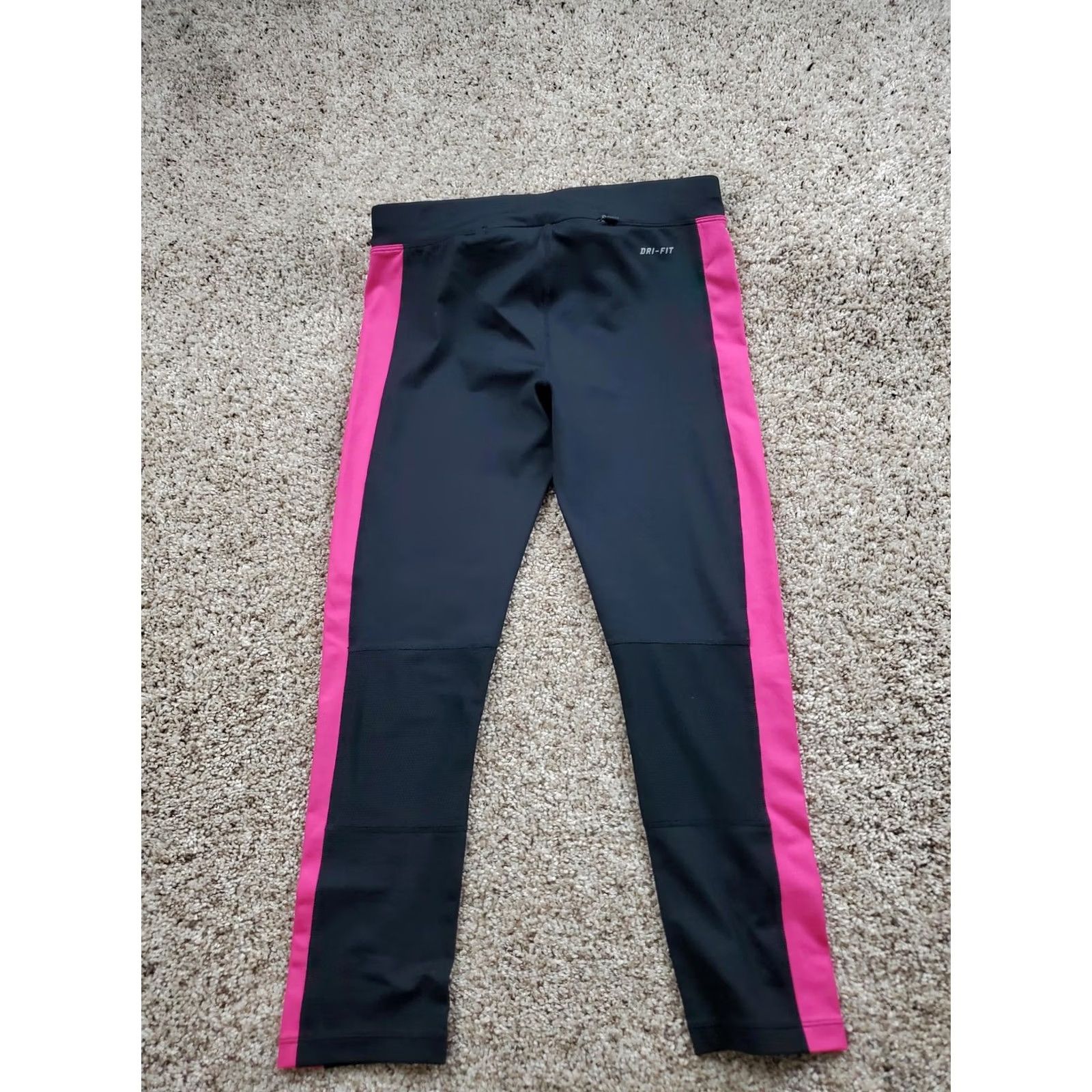 Nike Nike Dri-Fit Leggings Womens Small Black Pink Athletic Running Pants 667623-017 Size 28" / US 6 / IT 42 - 6 Thumbnail