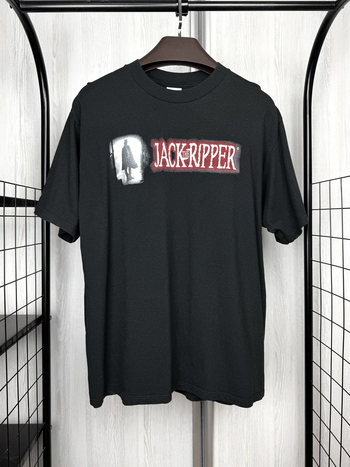 Jerzees Vintage Jack The Ripper Whitechapel Tour Black Movie y2k Tee Size US XL / EU 56 / 4 - 2 Thumbnail