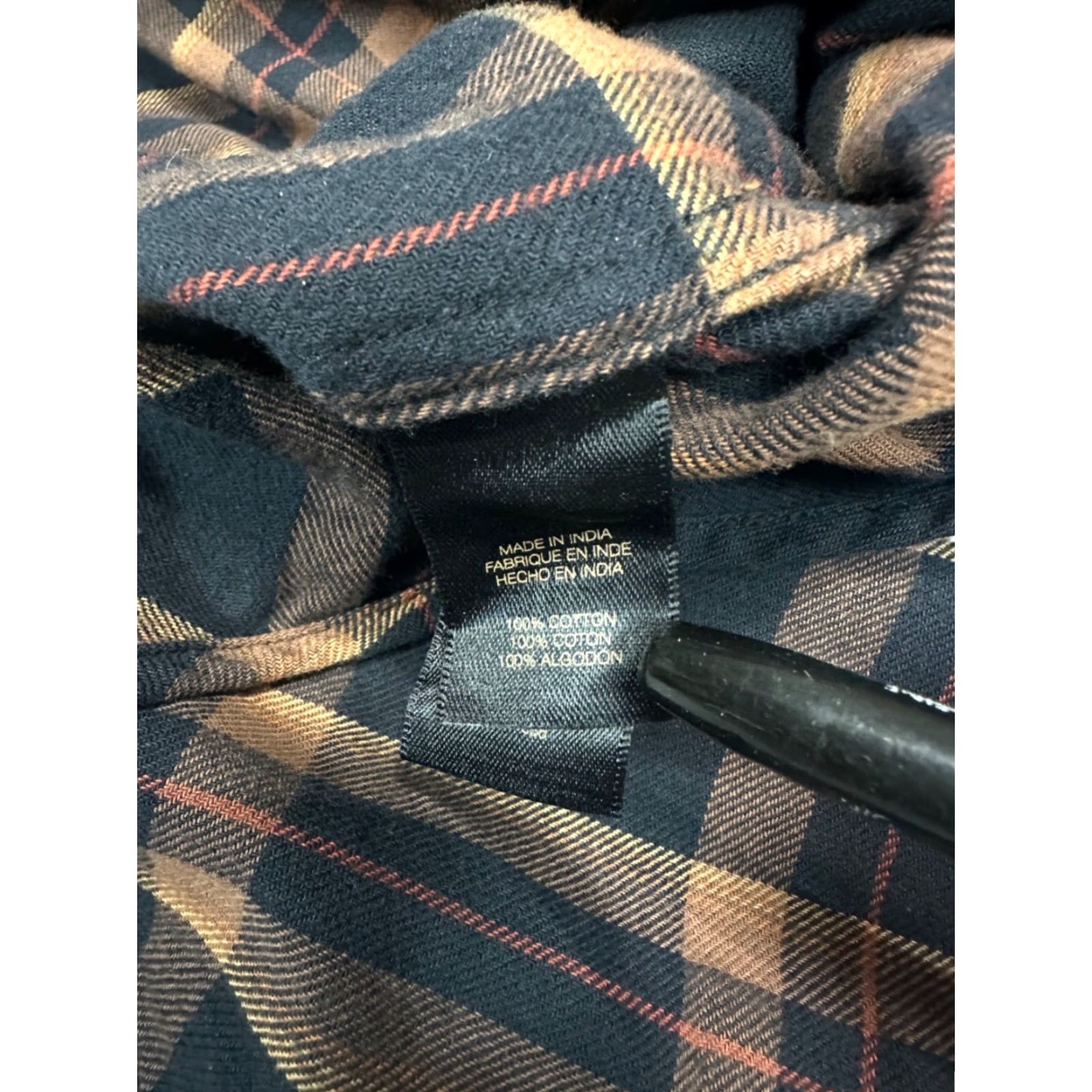 Frye Frye Mens Long Sleeve Button-Up Plaid Flannel Shirt Brown 100% Cotton Lg SZ L Size US L / EU 52-54 / 3 - 7 Thumbnail