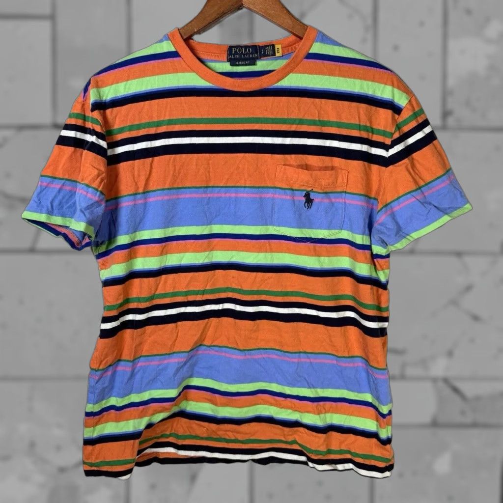 Ralph Lauren Polo Ralph Lauren Classic Fit Striped Pocket Tee Mens Size S Size US S / EU 44-46 / 1 - 1 Thumbnail