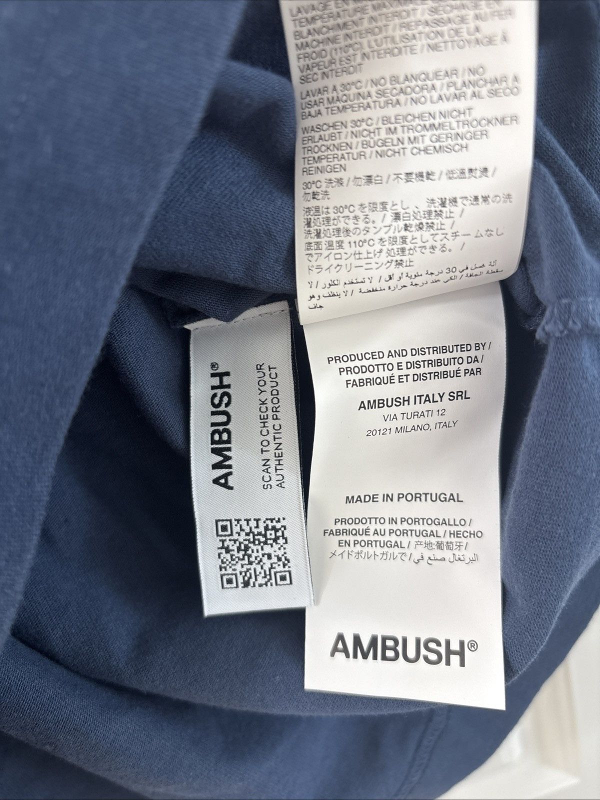 Ambush Design AMBUSH - Navy Embroidered Logo Tee Navy Large Large - New Size US L / EU 52-54 / 3 - 5 Thumbnail