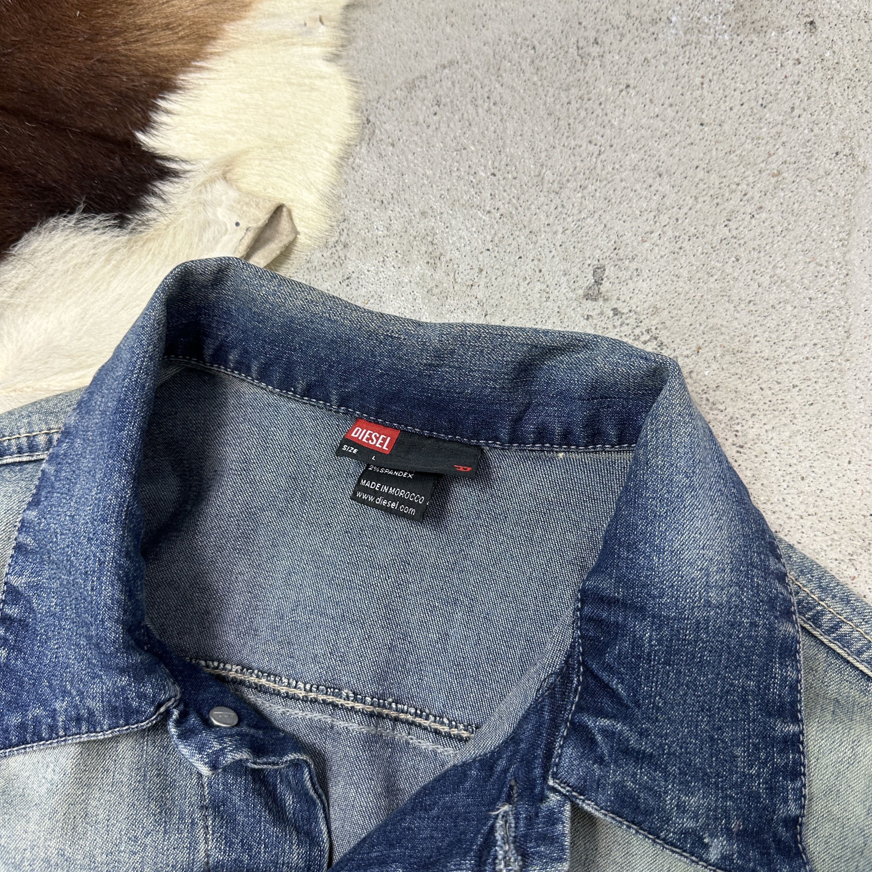 Diesel Vintage Denim Streetwear Diesel Washed Jeans Jacket 00s Size M / US 6-8 / IT 42-44 - 4 Thumbnail