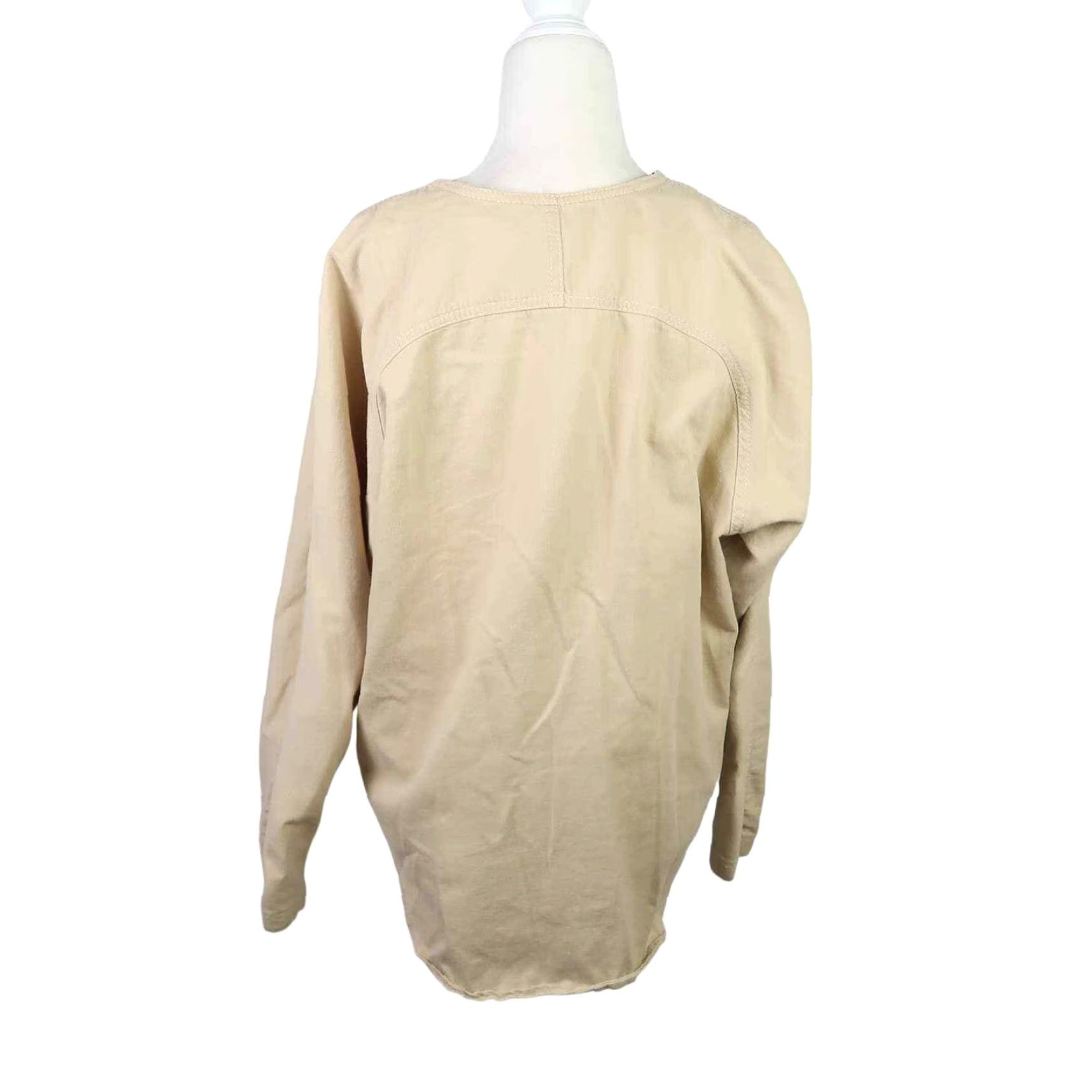 Vintage Vintage 90s tan floral beaded lightweight jacket 14 Size XL / US 12-14 / IT 48-50 - 4 Thumbnail