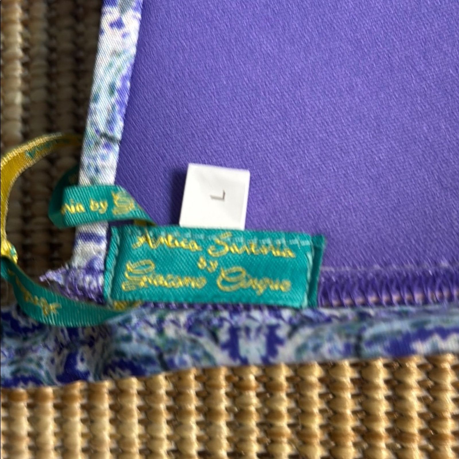 Other NWT Antica Sartoria Positano Blue and Purple Bikini Set L Size ONE SIZE - 6 Thumbnail