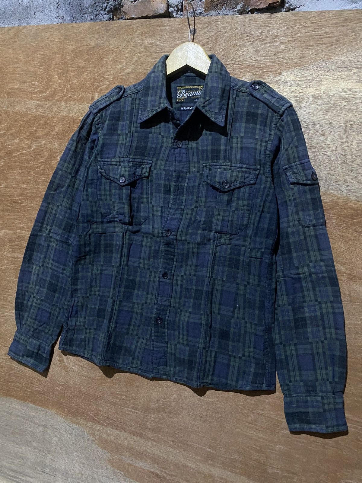 Beams Japan 💸BINDING OFFER💸 BEAMS JAPAN PATCHWORK STYLE FLANNELSHIRT Size US M / EU 48-50 / 2 - 1 Thumbnail