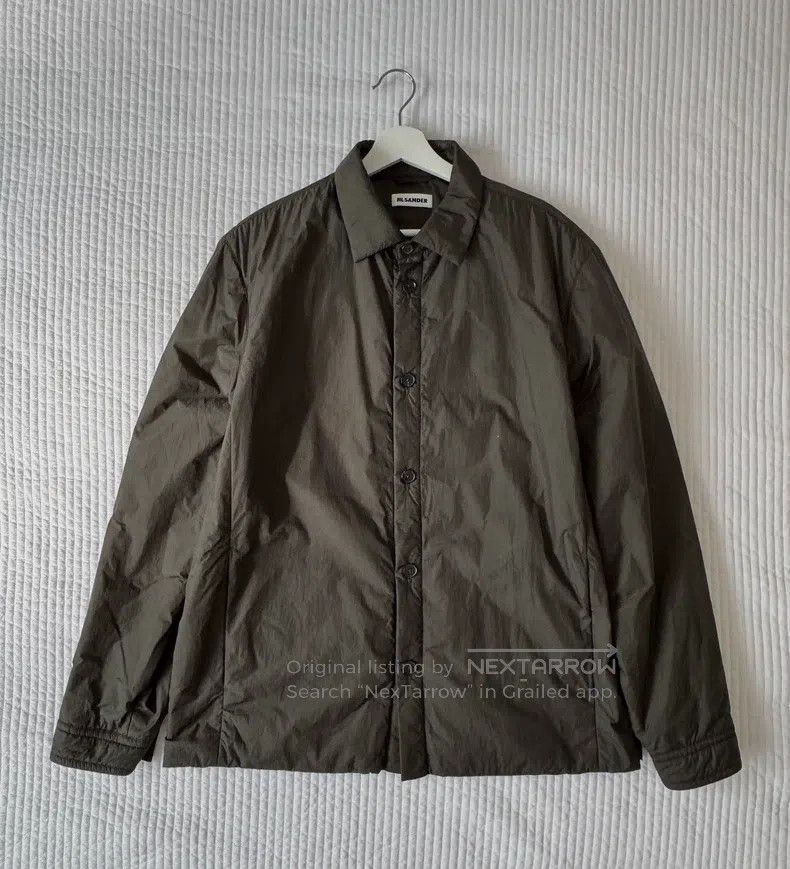 Jil Sander Jil Sander size 50 Olive Green Cotton Jacket Shirt Size US XL / EU 56 / 4 - 1 Thumbnail