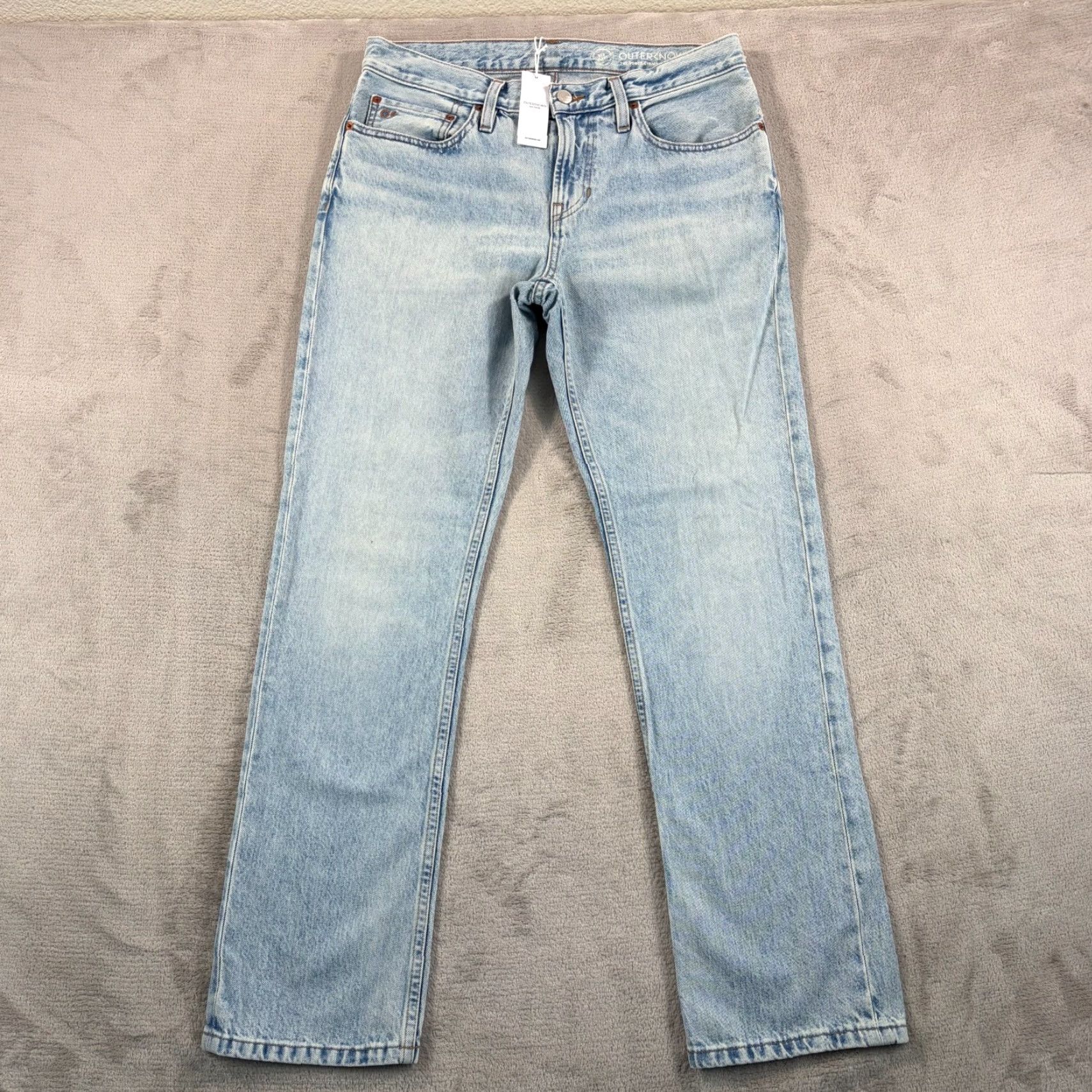 Outerknown Outerknown The Dunes Straight Jeans Bay Blue 30x30 Mens Regular Inseam 30 NWT 12.5 oz Denim 5-Pocket Solid Light Wash Denim Size US 30 / EU 46 - 3 Thumbnail